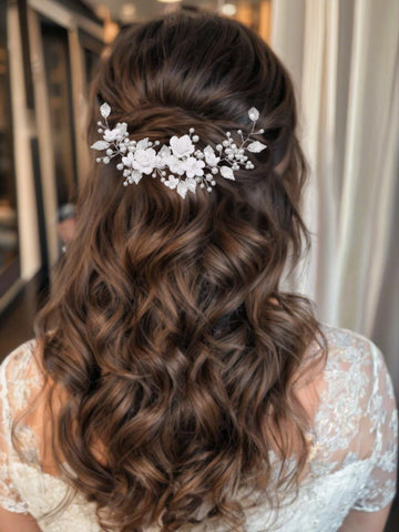 Grinalda de Noiva Arranjo Lavínia Bride Boutique